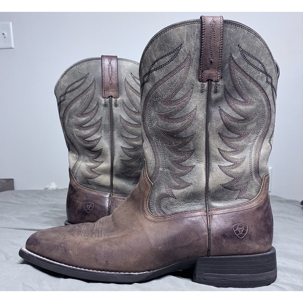 Ariat Amos Boot Mens 13 EE  Shock Shield Quickdraw Western Broad Square Toe Wide